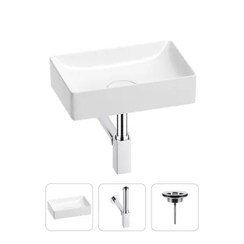 Раковина для ванной Wellsee Pure BY Wellsee 201001206 в наборе 3 в 1