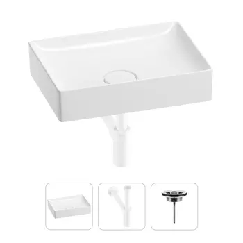 Раковина для ванной Wellsee Pure BY Wellsee 201001230 в наборе 3 в 1