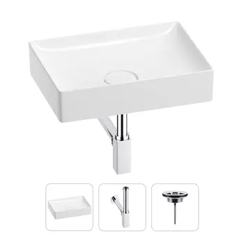 Раковина для ванной Wellsee Pure BY Wellsee 201001231 в наборе 3 в 1