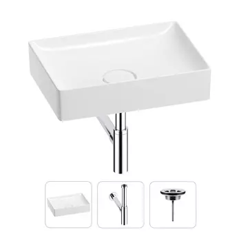 Раковина для ванной Wellsee Pure BY Wellsee 201001241 в наборе 3 в 1
