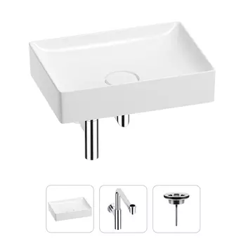 Раковина для ванной Wellsee Pure BY Wellsee 201001246 в наборе 3 в 1