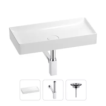 Раковина для ванной Wellsee Pure BY Wellsee 201001256 в наборе 3 в 1