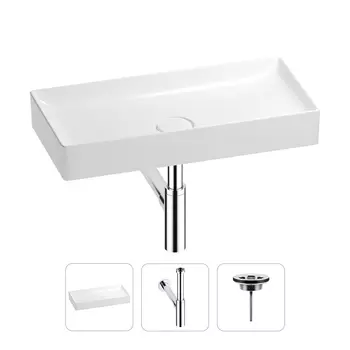 Раковина для ванной Wellsee Pure BY Wellsee 201001266 в наборе 3 в 1
