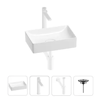 Раковина для ванной Wellsee Pure BY Wellsee 201002530 в наборе 4 в 1