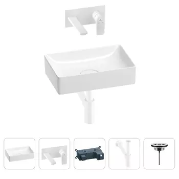 Раковина для ванной Wellsee Pure BY Wellsee 201002535 в наборе 4 в 1