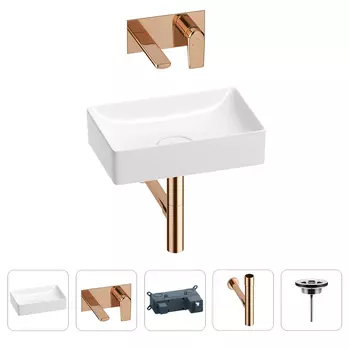 Раковина для ванной Wellsee Pure BY Wellsee 201002564 в наборе 4 в 1