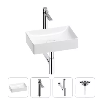 Раковина для ванной Wellsee Pure BY Wellsee 201002571 в наборе 4 в 1