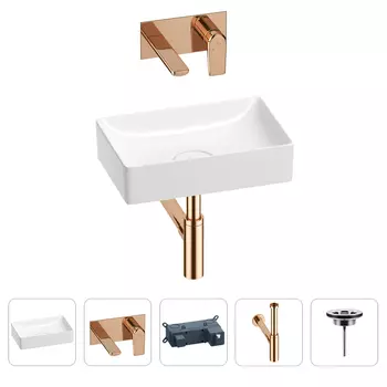 Раковина для ванной Wellsee Pure BY Wellsee 201002579 в наборе 4 в 1