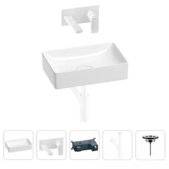 Раковина для ванной Wellsee Pure BY Wellsee 201002580 в наборе 4 в 1