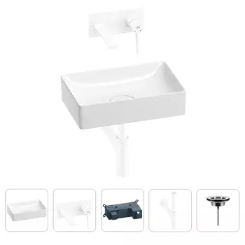 Раковина для ванной Wellsee Pure BY Wellsee 201002585 в наборе 4 в 1