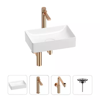 Раковина для ванной Wellsee Pure BY Wellsee 201002589 в наборе 4 в 1