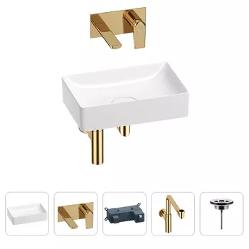 Раковина для ванной Wellsee Pure BY Wellsee 201002593 в наборе 4 в 1