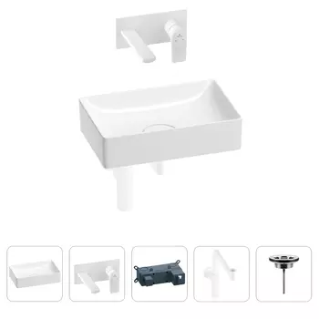 Раковина для ванной Wellsee Pure BY Wellsee 201002595 в наборе 4 в 1