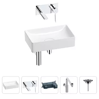 Раковина для ванной Wellsee Pure BY Wellsee 201002596 в наборе 4 в 1