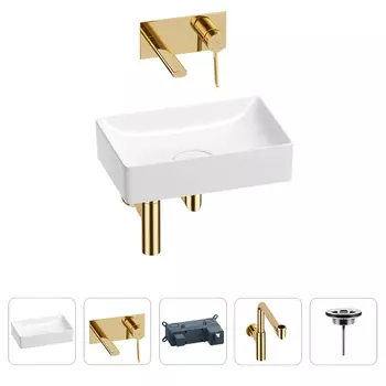 Раковина для ванной Wellsee Pure BY Wellsee 201002598 в наборе 4 в 1