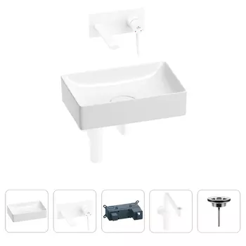 Раковина для ванной Wellsee Pure BY Wellsee 201002600 в наборе 4 в 1