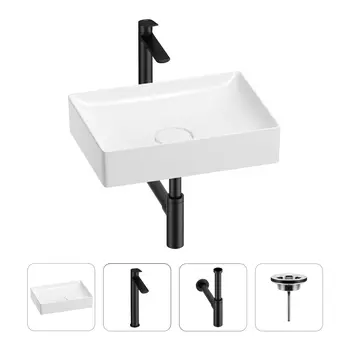Раковина для ванной Wellsee Pure BY Wellsee 201002662 в наборе 4 в 1
