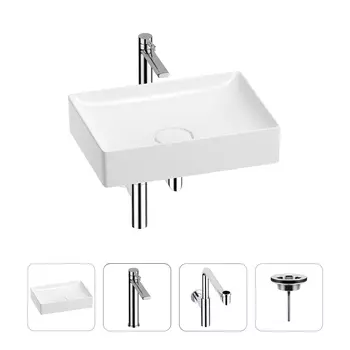 Раковина для ванной Wellsee Pure BY Wellsee 201002686 в наборе 4 в 1