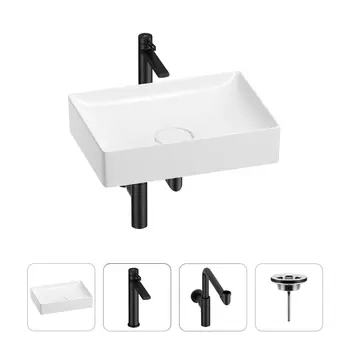 Раковина для ванной Wellsee Pure BY Wellsee 201002687 в наборе 4 в 1