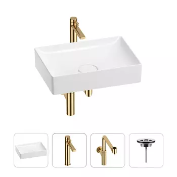 Раковина для ванной Wellsee Pure BY Wellsee 201002688 в наборе 4 в 1