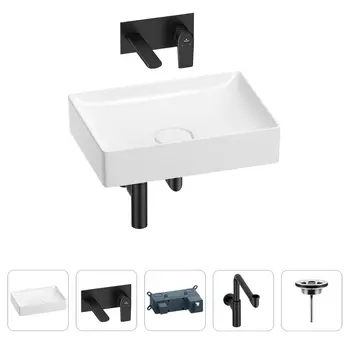 Раковина для ванной Wellsee Pure BY Wellsee 201002692 в наборе 4 в 1