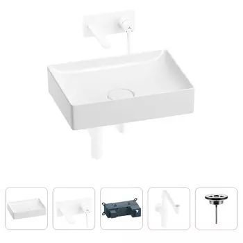 Раковина для ванной Wellsee Pure BY Wellsee 201002700 в наборе 4 в 1