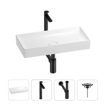 Раковина для ванной Wellsee Pure BY Wellsee 201002702 в наборе 4 в 1