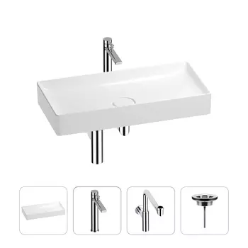 Раковина для ванной Wellsee Pure BY Wellsee 201002786 в наборе 4 в 1