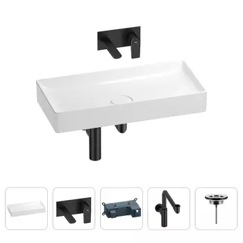 Раковина для ванной Wellsee Pure BY Wellsee 201002792 в наборе 4 в 1