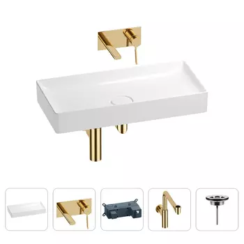 Раковина для ванной Wellsee Pure BY Wellsee 201002798 в наборе 4 в 1
