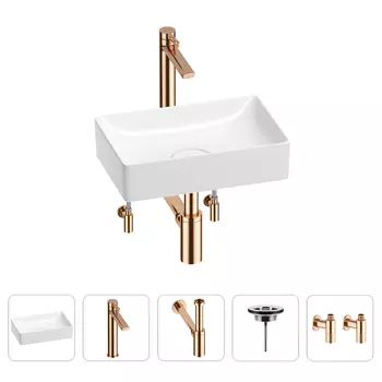 Раковина для ванной Wellsee Pure BY Wellsee 201004354 в наборе 5 в 1