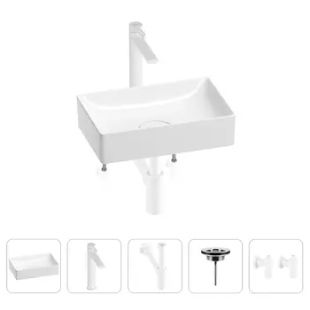 Раковина для ванной Wellsee Pure BY Wellsee 201004355 в наборе 5 в 1