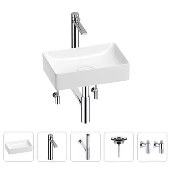 Раковина для ванной Wellsee Pure BY Wellsee 201004366 в наборе 5 в 1