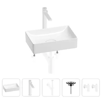 Раковина для ванной Wellsee Pure BY Wellsee 201004370 в наборе 5 в 1