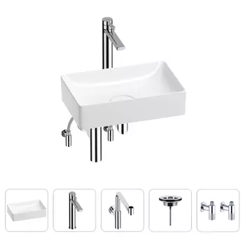 Раковина для ванной Wellsee Pure BY Wellsee 201004371 в наборе 5 в 1