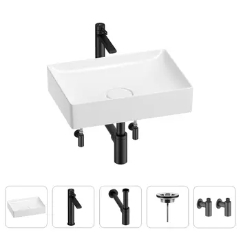 Раковина для ванной Wellsee Pure BY Wellsee 201004382 в наборе 5 в 1