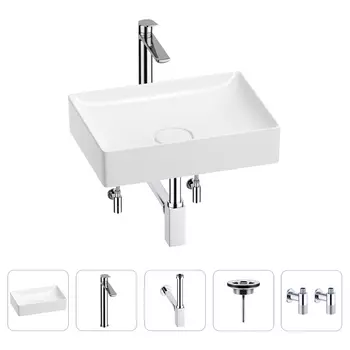 Раковина для ванной Wellsee Pure BY Wellsee 201004386 в наборе 5 в 1