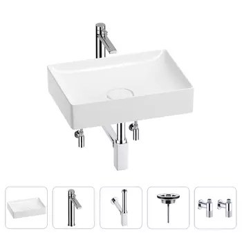 Раковина для ванной Wellsee Pure BY Wellsee 201004391 в наборе 5 в 1