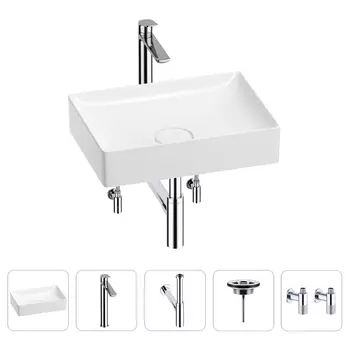 Раковина для ванной Wellsee Pure BY Wellsee 201004406 в наборе 5 в 1