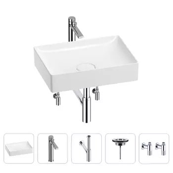 Раковина для ванной Wellsee Pure BY Wellsee 201004411 в наборе 5 в 1