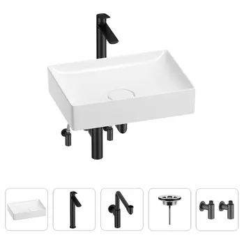 Раковина для ванной Wellsee Pure BY Wellsee 201004417 в наборе 5 в 1