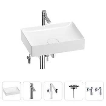 Раковина для ванной Wellsee Pure BY Wellsee 201004421 в наборе 5 в 1