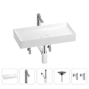 Раковина для ванной Wellsee Pure BY Wellsee 201004441 в наборе 5 в 1