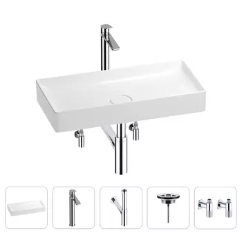 Раковина для ванной Wellsee Pure BY Wellsee 201004456 в наборе 5 в 1