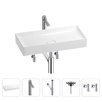 Раковина для ванной Wellsee Pure BY Wellsee 201004461 в наборе 5 в 1