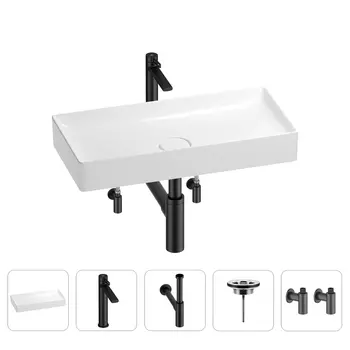 Раковина для ванной Wellsee Pure BY Wellsee 201004462 в наборе 5 в 1