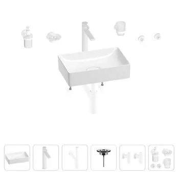 Раковина для ванной Wellsee Pure BY Wellsee 201006325 в наборе 9 в 1