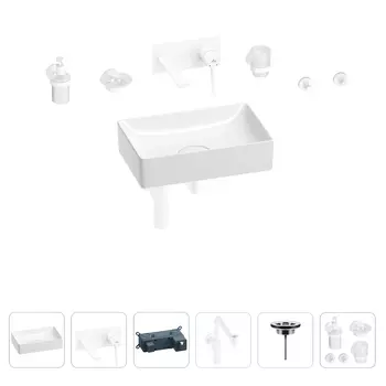Раковина для ванной Wellsee Pure BY Wellsee 201006350 в наборе 8 в 1