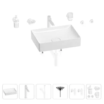 Раковина для ванной Wellsee Pure BY Wellsee 201006420 в наборе 9 в 1