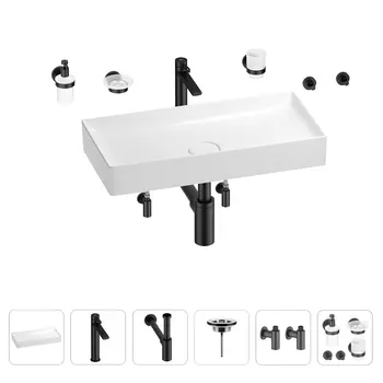 Раковина для ванной Wellsee Pure BY Wellsee 201006457 в наборе 9 в 1